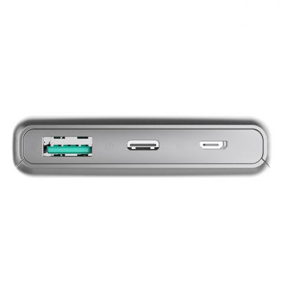 Platinet Power Bank 10000 mAh QI Wireless Charging - външна батерия с безжично зареждане, USB изходa и USB-C порт за таблети и смартфони (сив) 5