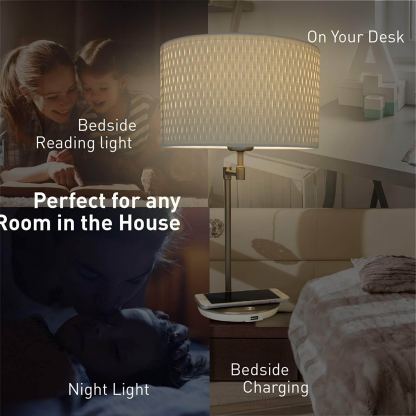 Macally Table LED Table Lamp - настолна LED лампа с Qi безжично зареждане х USB-A изход за зареждане на мобилни устройства 4