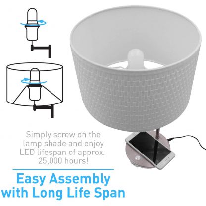 Macally Table LED Table Lamp - настолна LED лампа с Qi безжично зареждане х USB-A изход за зареждане на мобилни устройства 7