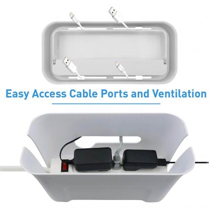 Macally Cable Box Organizer - кабелна кутия и органайзер за кабели, захранвания и други 5