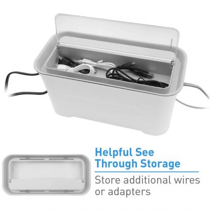 Macally Cable Box Organizer - кабелна кутия и органайзер за кабели, захранвания и други 6