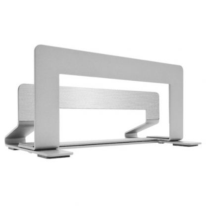 Macally Vertical Laptop Stand - вертикална стоманена поставка за MacBook и лаптопи (сребрист) 3