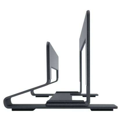 Macally Vertical Laptop Stand - вертикална стоманена поставка за MacBook и лаптопи (тъмносив)  5