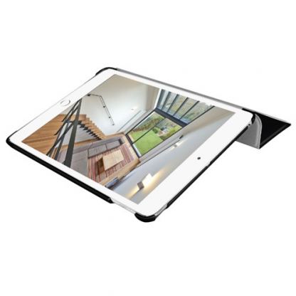 Macally Stand Case - полиуретанов калъф и поставка за iPad 7 (2019) (черен) 6