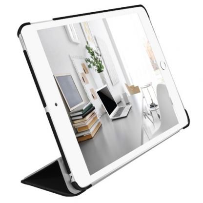 Macally Stand Case - полиуретанов калъф и поставка за iPad 7 (2019) (черен) 7