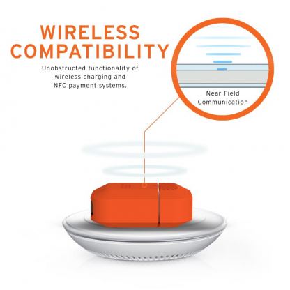 Urban Armor Gear Soft Touch Waterproof Silicone Hang Case - водо и удароустойчив силиконов калъф с карабинер за Apple Airpods (оранжев) 2