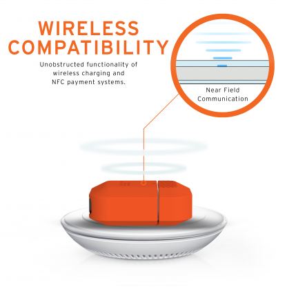 Urban Armor Gear Soft Touch Waterproof Silicone Hang Case - водо и удароустойчив силиконов калъф с карабинер за Apple Airpods (оранжев) 5