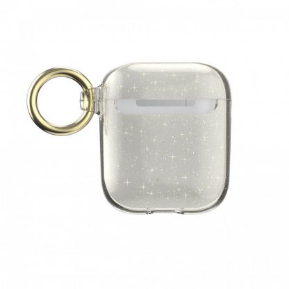 Speck Presidio Airpods Silicone Hang Case - силиконов калъф с възможност за безжично зареждане за Apple Airpods (прозрачен-златист) 3