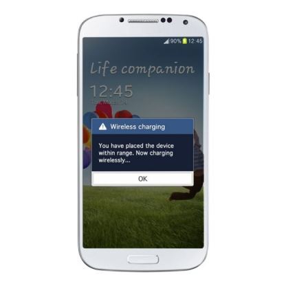 Zens Wireless Charging Cover Bundle - заден панел и станция за безжично зареждане на Samsung Galaxy S4 i9500 (бял) 3