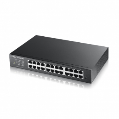 ZyXEL GS1900-24HP 24 портов Gigabit Web Smart switch: 24x PoE Gigabit metal, IPv6,19" 2хSFP порта