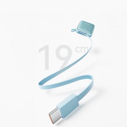 Външна батерия с вградени USB-C и Lightning кабели и USB-C порт и технология за бързо зареждане - Joyroom JR-PBF27 Portable Power Bank 22.5W 10000 mAh (син) 8