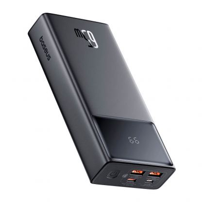 Външна батерия с 2xUSB-A и 2xUSB-C изходи с технология за бързо зареждане - Baseus Star Lord LED Display Power Bank 65W 20000 mAh (P10022906113-00) (черен) 3