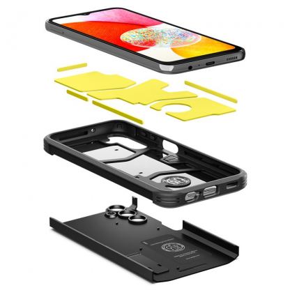 Хибриден кейс с най-висока степен на защита за Galaxy A14 4G - Spigen Tough Armor Case (черен) 6