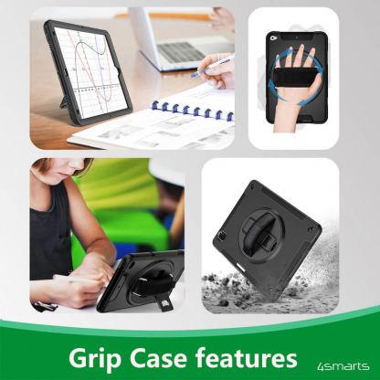 Удароустойчив калъф за iPad 10 (2022), iPad 11 (2025) - 4smarts Rugged Tablet Case Grip (черен) 5