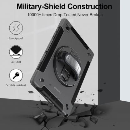 Удароустойчив калъф за iPad 10 (2022), iPad 11 (2025) - 4smarts Rugged Tablet Case Grip (черен) 6