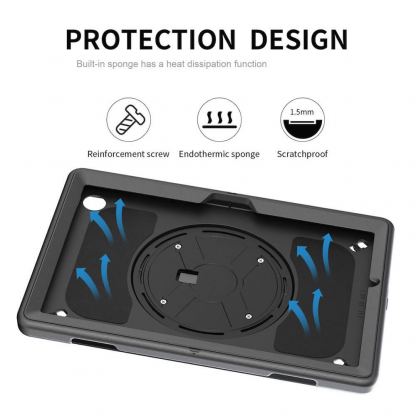Удароустойчив калъф за iPad 10 (2022), iPad 11 (2025) - 4smarts Rugged Tablet Case Grip (черен) 10