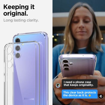 Хибриден кейс с висока степен на защита за Samsung Galaxy A34 5G - Spigen Ultra Hybrid Case (прозрачен) 12