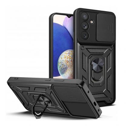 Хибриден удароустойчив кейс с пръстен против изпускане за Samsung Galaxy A14 5G - Tech-Protect CamShield Pro Hard Case (черен) 2