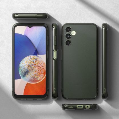 Хибриден удароустойчив кейс за Samsung Galaxy A14 5G - Ringke Fusion Matte Case (черен-мат) 4