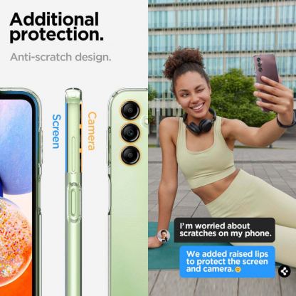 Тънък силиконов (TPU) калъф за Samsung Galaxy A14 5G (прозрачен)  - Spigen Liquid Crystal Case 9