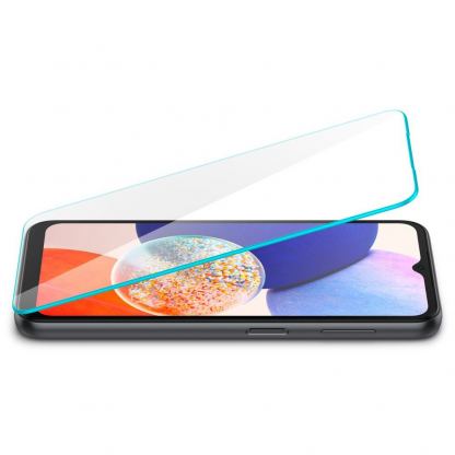 2 броя стъклени защитни покрития за дисплея на Samsung Galaxy A14 5G - Spigen Tempered Glass GLAS.tR Slim 2 Pack (прозрачен) 3