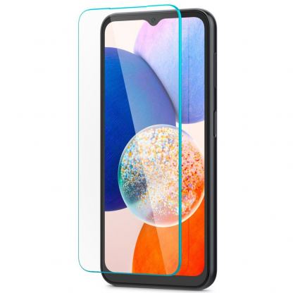 2 броя стъклени защитни покрития за дисплея на Samsung Galaxy A14 5G - Spigen Tempered Glass GLAS.tR Slim 2 Pack (прозрачен) 4