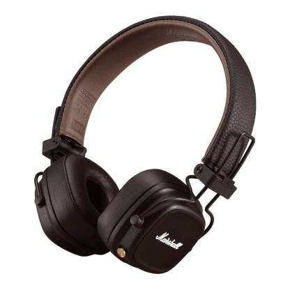 Безжични слушалки с микрофон за смартфони и мобилни устройства - Marshall Major IV Bluetooth (кафяв) 2