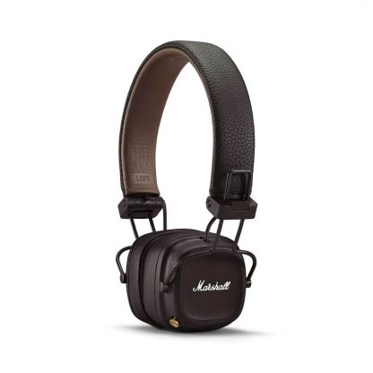Безжични слушалки с микрофон за смартфони и мобилни устройства - Marshall Major IV Bluetooth (кафяв) 4
