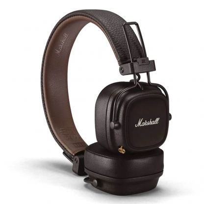 Безжични слушалки с микрофон за смартфони и мобилни устройства - Marshall Major IV Bluetooth (кафяв) 8