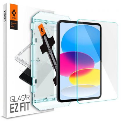 Висококачествено стъклено защитно покритие за дисплея на iPad 10 (2022), iPad 11 (2025) - Spigen Tempered Glass GLAS.tR EZ Fit (прозрачно) 2