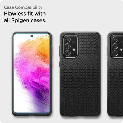 2 броя калени стъклени защитни покрития за дисплея на Samsung Galaxy A73 5G - Spigen Glass.Tr Align Master Tempered Glass 2 Pack (прозрачен) 5