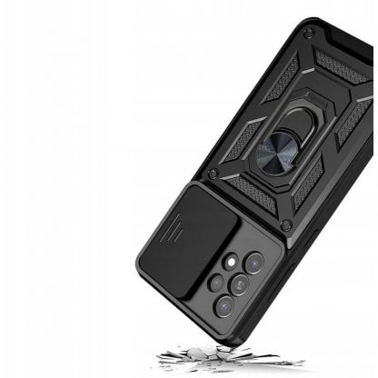 Хибриден удароустойчив кейс с пръстен против изпускане за Samsung Galaxy A23 5G - Tech-Protect CamShield Pro Hard Case (черен) 2