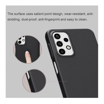 Поликарбонатов кейс за Samsung Galaxy A13 4G - Nillkin Super Frosted Shield Case (черен) 4