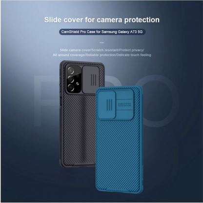 Хибриден удароустойчив кейс за Samsung Galaxy A73 5G - Nillkin CamShield Pro Case (черен) 3