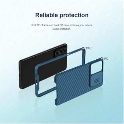 Хибриден удароустойчив кейс за Samsung Galaxy A73 5G - Nillkin CamShield Pro Case (черен) 4