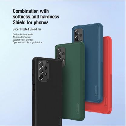 Хибриден удароустойчив кейс за Samsung Galaxy A73 5G - Nillkin Super Frosted Pro Case (черен) 3