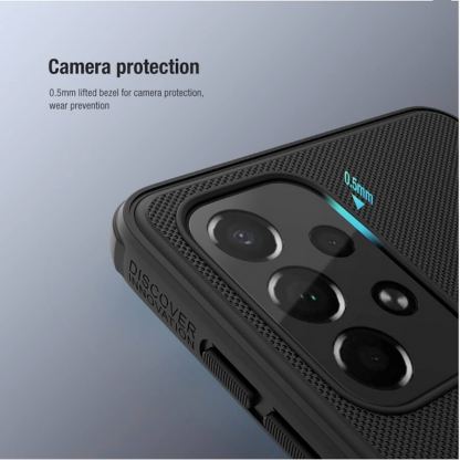 Хибриден удароустойчив кейс за Samsung Galaxy A73 5G - Nillkin Super Frosted Pro Case (черен) 5