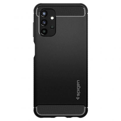 Тънък качествен силиконов (TPU) калъф за Samsung Galaxy A13 4G - Spigen Rugged Armor Case (черен) 2