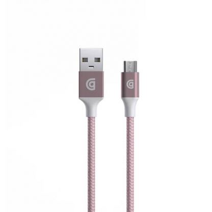 Griffin Premium microUSB to USB Cable - здрав USB кабел за устройства с microUSB порт (150 см) (розово злато)