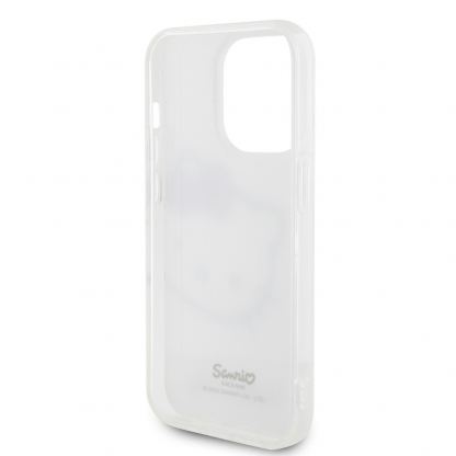 Дизайнерски силиконов кейс за iPhone 15 Pro Max - Hello Kitty IML Head Logo Case (бял) 6