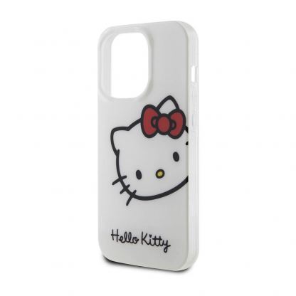 Дизайнерски силиконов кейс за iPhone 15 Pro - Hello Kitty IML Head Logo Case (бял) 5