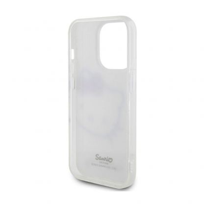 Дизайнерски силиконов кейс за iPhone 15 Pro - Hello Kitty IML Head Logo Case (бял) 6