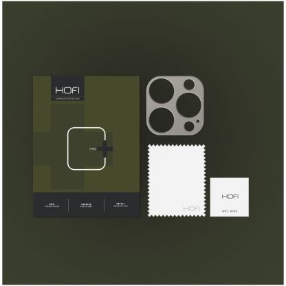 Предпазна метална плочка за камерата на iPhone 15 Pro, iPhone 15 Pro Max - Hofi Alucam Pro Plus Lens Protector (бежов) 2