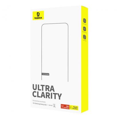 Калено стъклено защитно покритие за дисплея на Samsung Galaxy A33 - Baseus Diamond Tempered Glass Film (0.30mm) (черен-прозрачен) 3