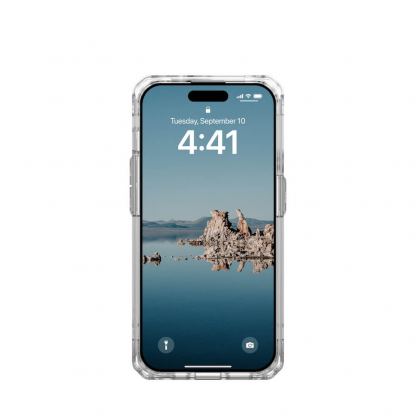 Удароустойчив хибриден кейс за iPhone 15 Pro - Urban Armor Gear Plyo MagSafe Case (прозрачен-бял) 8
