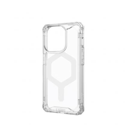 Удароустойчив хибриден кейс за iPhone 15 Pro - Urban Armor Gear Plyo MagSafe Case (прозрачен-бял) 13