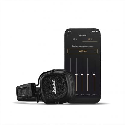 Безжични слушалки с микрофон за смартфони и мобилни устройства (черен)  - Marshall Major V Bluetooth 2