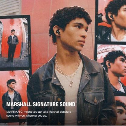Аудиофилски безжични слушалки със зареждащ кейс - Marshall Motif II A.N.C. TWS True Wireless Earphones (черен) 14