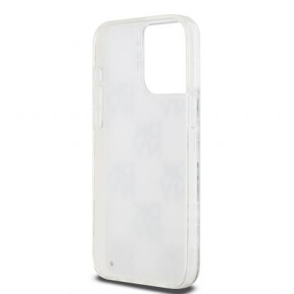 Дизайнерски кейс с висока защита за iPhone 15 Pro Max - DKNY Liquid Glitter Checkered Pattern Case (прозрачен) 5