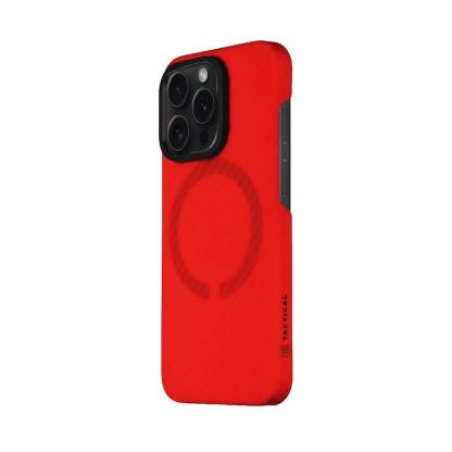 Кевларен кейс с MagSafe за iPhone 15 Pro - Tactical MagForce Aramid Bloody Mary Limited Edition Case (червен) 3